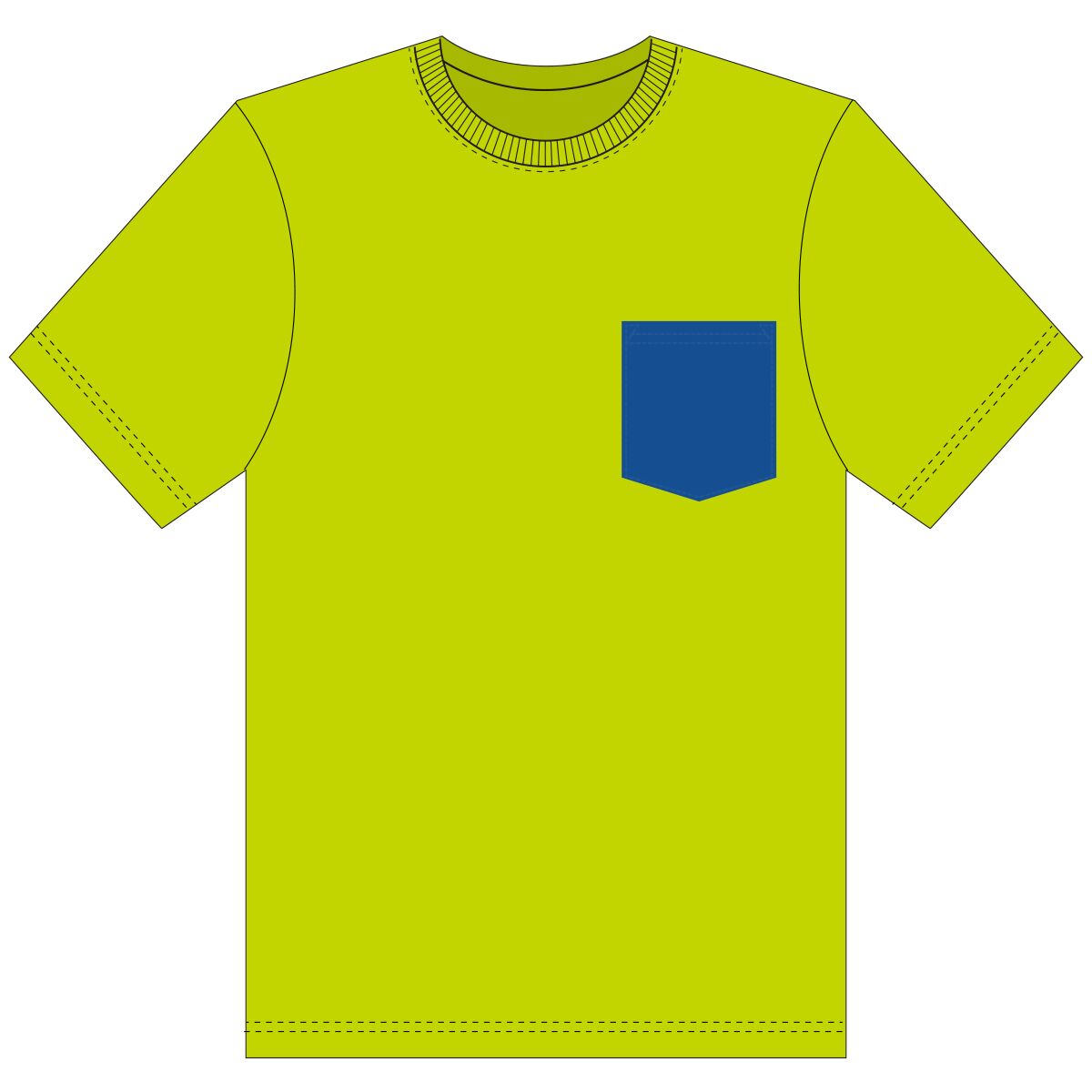 Blank pocket t shirt template store